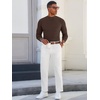 image:imageRuncati Mens Mock Turtleneck Sweater Slim Fit Casual Ribbed Knitted Pullover Fall Winter Basic Warm SweatersCoffee