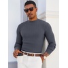 image:imageRuncati Mens Mock Turtleneck Sweater Slim Fit Casual Ribbed Knitted Pullover Fall Winter Basic Warm SweatersDark Gray