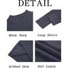 image:imageRuncati Mens Mock Turtleneck Sweater Slim Fit Casual Ribbed Knitted Pullover Fall Winter Basic Warm SweatersDark Gray