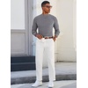 image:imageRuncati Mens Mock Turtleneck Sweater Slim Fit Casual Ribbed Knitted Pullover Fall Winter Basic Warm SweatersGray
