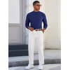 image:imageRuncati Mens Mock Turtleneck Sweater Slim Fit Casual Ribbed Knitted Pullover Fall Winter Basic Warm SweatersNavy