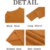 image:imageRuncati Mens Mock Turtleneck Sweater Slim Fit Casual Ribbed Knitted Pullover Fall Winter Basic Warm SweatersRed Brown