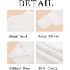 image:imageRuncati Mens Mock Turtleneck Sweater Slim Fit Casual Ribbed Knitted Pullover Fall Winter Basic Warm SweatersWhite