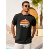 image:imageRuncati Mens Short Sleeve TShirts Casual Graphic Printed Tee Tops Crewneck Summer Beach Hawaiian Vintage ShirtBlack