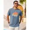 image:imageRuncati Mens Short Sleeve TShirts Casual Graphic Printed Tee Tops Crewneck Summer Beach Hawaiian Vintage ShirtBlue
