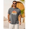 image:imageRuncati Mens Short Sleeve TShirts Casual Graphic Printed Tee Tops Crewneck Summer Beach Hawaiian Vintage ShirtGrey