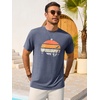 image:imageRuncati Mens Short Sleeve TShirts Casual Graphic Printed Tee Tops Crewneck Summer Beach Hawaiian Vintage ShirtNavy
