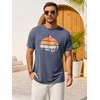 image:imageRuncati Mens Short Sleeve TShirts Casual Graphic Printed Tee Tops Crewneck Summer Beach Hawaiian Vintage ShirtNavy