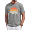 image:imageRuncati Mens Short Sleeve TShirts Casual Graphic Printed Tee Tops Crewneck Summer Beach Hawaiian Vintage ShirtLight Grey