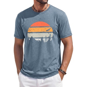 image:imageRuncati Mens Short Sleeve TShirts Casual Graphic Printed Tee Tops Crewneck Summer Beach Hawaiian Vintage ShirtBlue