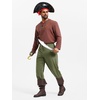 image:imageRuncati Mens Medieval Pirate Pants Renaissance Viking Ankle Banded Baggy Pants Lace Up Retro Halloween Costume TrousersArmy Green