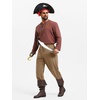image:imageRuncati Mens Medieval Pirate Pants Renaissance Viking Ankle Banded Baggy Pants Lace Up Retro Halloween Costume TrousersBrown