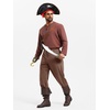image:imageRuncati Mens Medieval Pirate Pants Renaissance Viking Ankle Banded Baggy Pants Lace Up Retro Halloween Costume TrousersCoffee