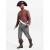 image:imageRuncati Mens Medieval Pirate Pants Renaissance Viking Ankle Banded Baggy Pants Lace Up Retro Halloween Costume TrousersGrey
