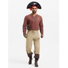 image:imageRuncati Mens Medieval Pirate Pants Renaissance Viking Ankle Banded Baggy Pants Lace Up Retro Halloween Costume TrousersKhaki