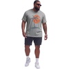 image:imageRuncati Mens Big and Tall Short Sleeve Shirts Casual Graphic Palm Tree Crewneck TShirt Summer Beach Hawaiian Vintage TeesGrey