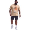 image:imageRuncati Mens Big and Tall Short Sleeve Shirts Casual Graphic Palm Tree Crewneck TShirt Summer Beach Hawaiian Vintage TeesKhaki