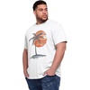 image:imageRuncati Mens Big and Tall Short Sleeve Shirts Casual Graphic Palm Tree Crewneck TShirt Summer Beach Hawaiian Vintage TeesWhite