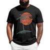 image:imageRuncati Mens Big and Tall Short Sleeve Shirts Casual Graphic Palm Tree Crewneck TShirt Summer Beach Hawaiian Vintage TeesBlack