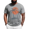 image:imageRuncati Mens Big and Tall Short Sleeve Shirts Casual Graphic Palm Tree Crewneck TShirt Summer Beach Hawaiian Vintage TeesGrey